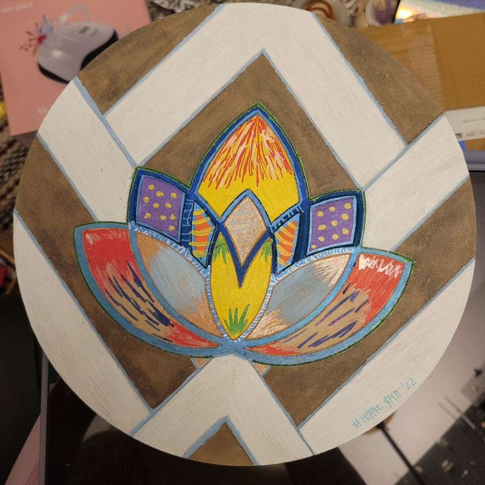 Lotus Flower wooden wall hanger
